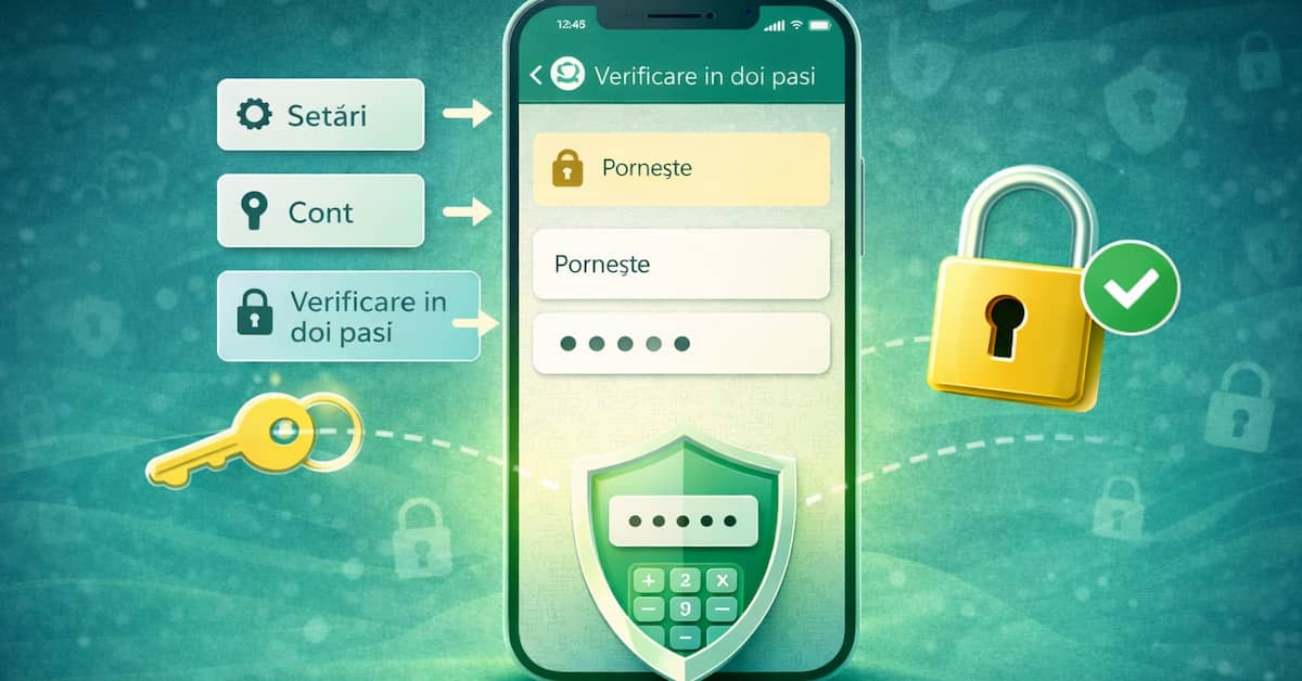Verificare in doi pasi WhatsApp pentru securizarea contului