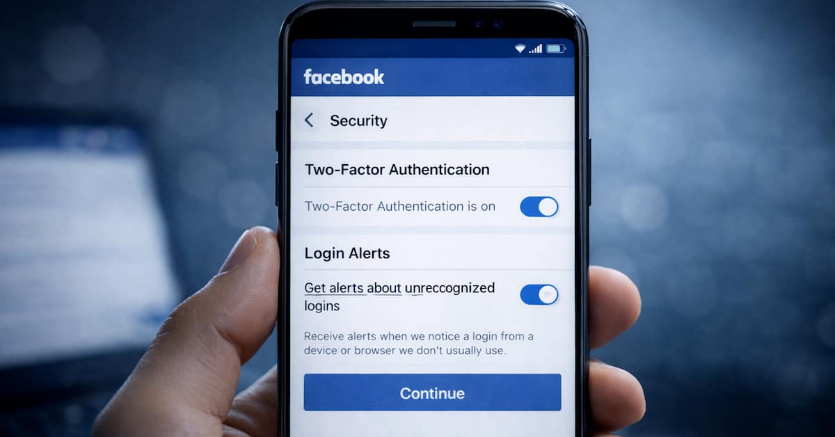 Activarea autentificării în doi pași pentru securitatea contului Facebook