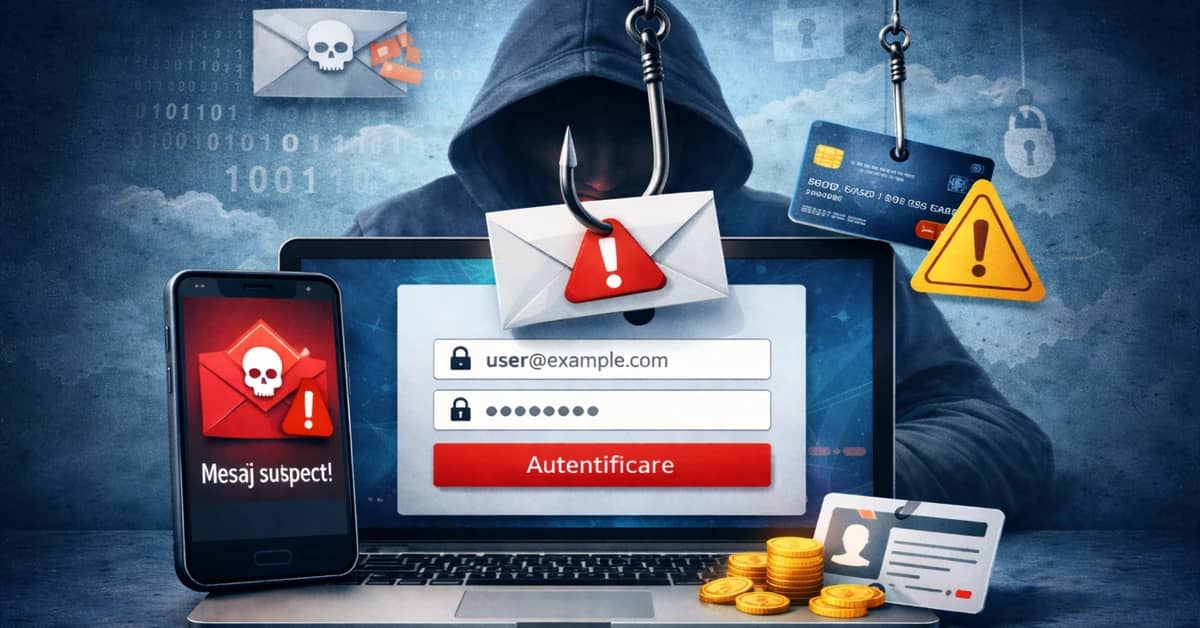 ce este un atac phishing și cum funcționează frauda online