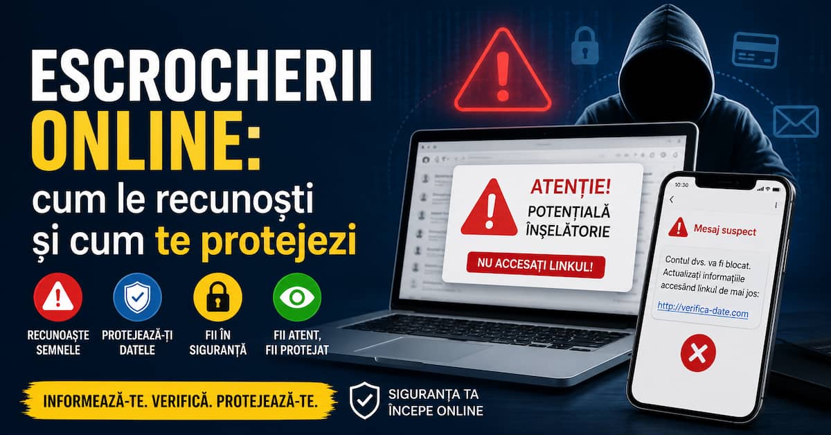 Escrocherii online: cum le recunoști și cum te protejezi