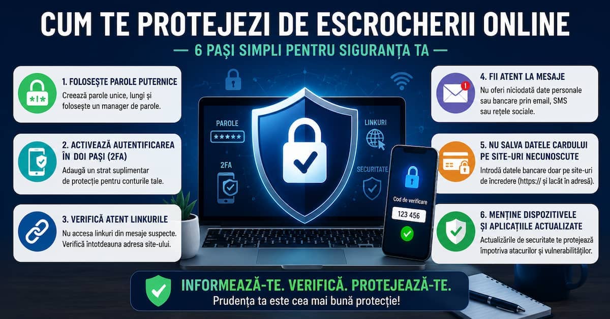 Metode de protecție împotriva escrocheriilor online și fraudelor digitale