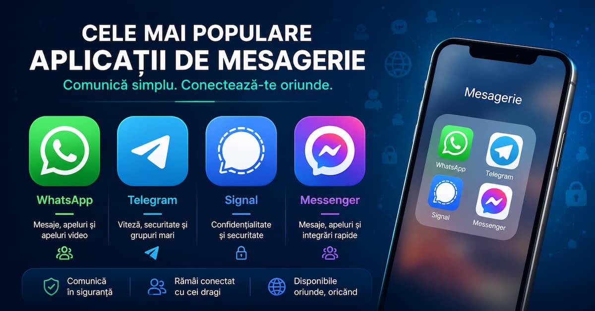 Cele mai populare aplicații de chat: WhatsApp, Telegram, Signal și Messenger