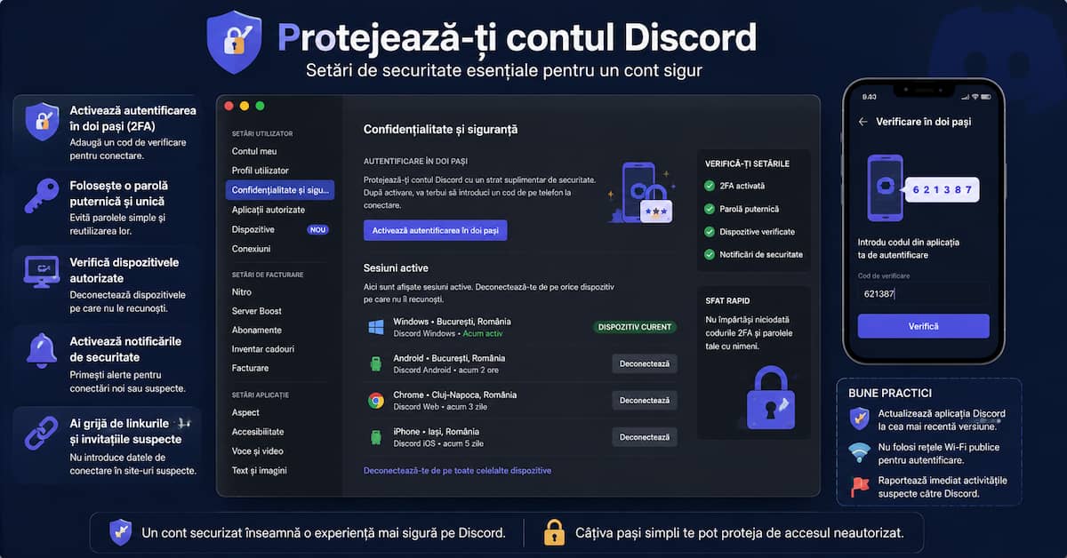cum îți protejezi contul Discord