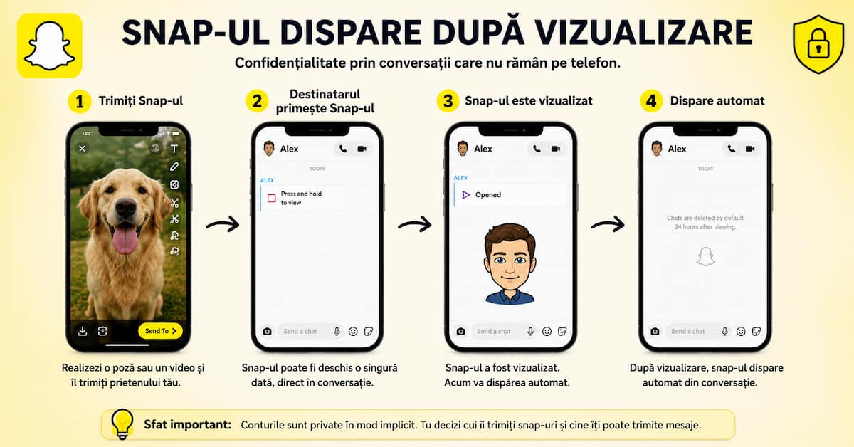 snapchat snap dispare automat