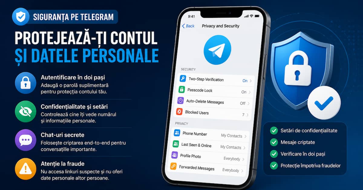 Telegram este sigur prin setări de securitate